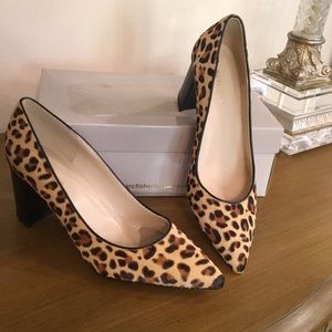 Marc Fisher Claire Pony Hair Leopard Pumps 9.5 New